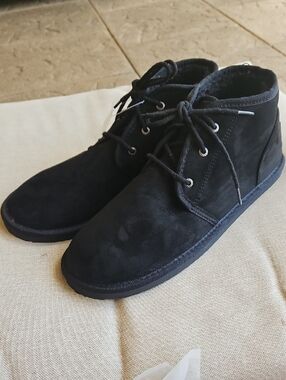 Nautica Dulverton Chukka Lace-up Sherpa Lined Indoor/ Outdoor Slippers Black, 11